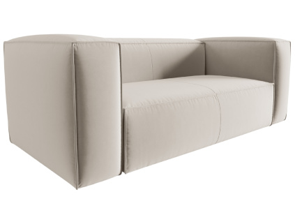 Světle béžová sametová dvoumístná pohovka Cosmopolitan Design Mackay 150 cm