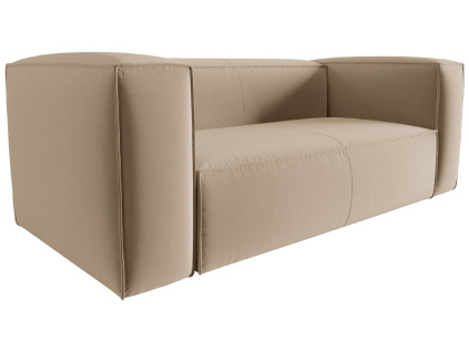 Pískově hnědá sametová dvoumístná pohovka Cosmopolitan Design Mackay 150 cm