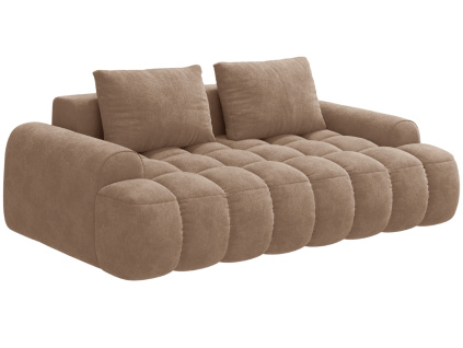 Tmavě béžová sametová trojmístná pohovka Cosmopolitan Design Linz 200 cm