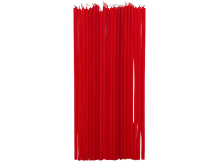 Balení dvaceti červených svíček Solvin Ø 0,4 cm