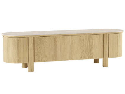 Dubový TV stolek Cecile 200 x 48 cm