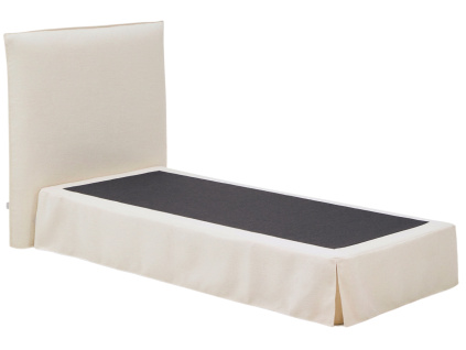 Bílá jednolůžková postel Kave Home Jaira s čelem 90 x 200 cm