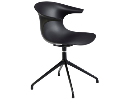 Černá konferenční židle Loop Mono s područkami