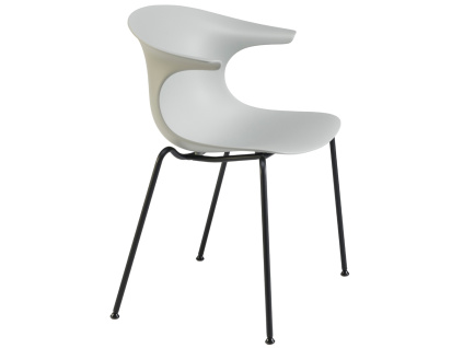 Šedo-černá jídelní židle Loop Mono s područkami