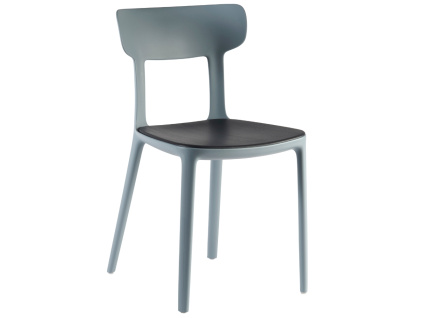 Šedá plastová jídelní židle Canova