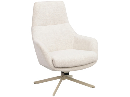 Béžové čalouněné otočné křeslo ROWICO CONROE