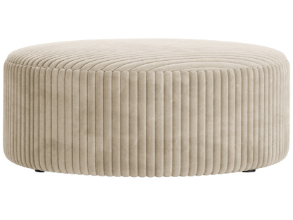 Světle béžový manšestrový taburet Micadoni Dia 90 cm