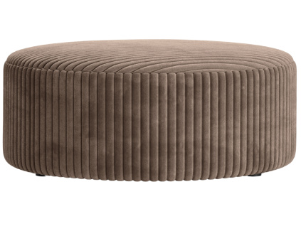 Hnědý manšestrový taburet Micadoni Dia 90 cm