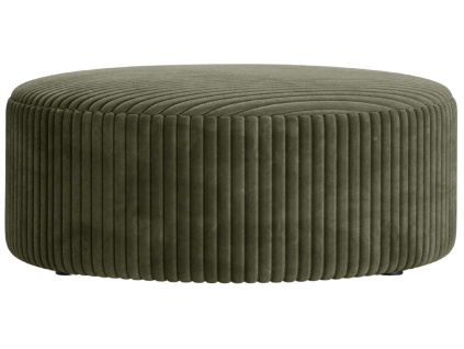 Zelený manšestrový taburet Micadoni Dia 90 cm