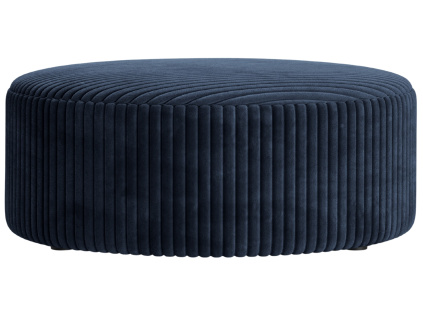 Tmavě modrý manšestrový taburet Micadoni Dia 90 cm