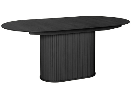 Černý dubový rozkládací jídelní stůl Unique Furniture Nola 180/230 x 95 cm