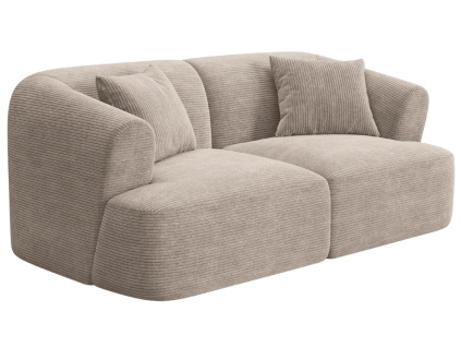 Béžová manšestrová dvoumístná pohovka Cosmopolitan Design Campi 180 cm