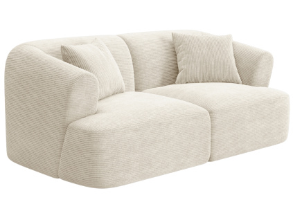 Krémově bílá manšestrová dvoumístná pohovka Cosmopolitan Design Campi 180 cm