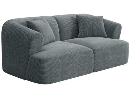 Šedá manšestrová dvoumístná pohovka Cosmopolitan Design Campi 180 cm