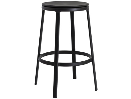 Černá plastová otočná barová židle Round & Round 64,5 cm