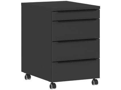 Tmavě šedý pojízdný kontejner Germania Mailand 42 x 60 cm