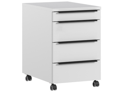 Světle šedý pojízdný kontejner Germania Mailand 42 x 60 cm