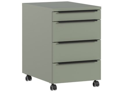 Zeleno-šedý pojízdný kontejner Germania Mailand 42 x 60 cm