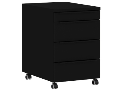 Černý pojízdný kontejner Germania Mailand 42 x 60 cm