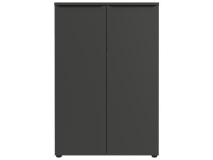 Tmavě šedá kancelářská skříň Germania Mailand 120 x 81 cm