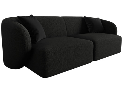 Černá čalouněná dvoumístná pohovka Chiara 188 cm