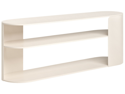 Pískově hnědý lakovaný regál Plateau 140 x 52 cm