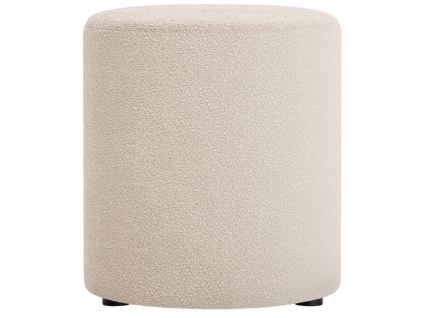 Béžový bouclé taburet Micadoni Dia 40 cm