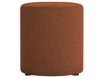 Terakotově oranžový bouclé taburet Micadoni Dia 40 cm