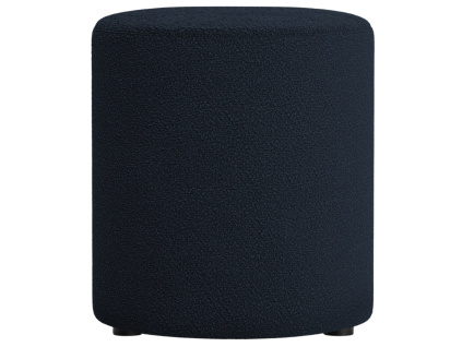 Tmavě modrý bouclé taburet Micadoni Dia 40 cm
