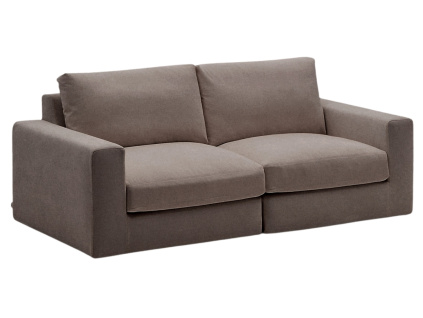 Tmavě hnědá modulární pohovka Alea 220 cm