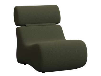 Tmavě zelené čalouněné křeslo Kave Home Club