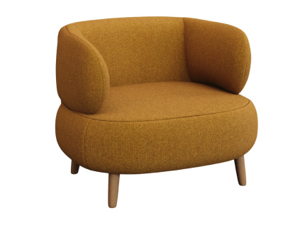 Hořčicově žluté čalouněné křeslo Kave Home Luisa