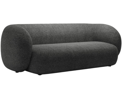 Tmavě šedá čalouněná trojmístná pohovka MICADONI Kate 213 cm