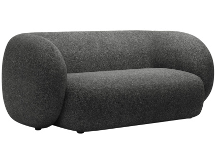 Tmavě šedá čalouněná dvoumístná pohovka MICADONI Kate 183 cm