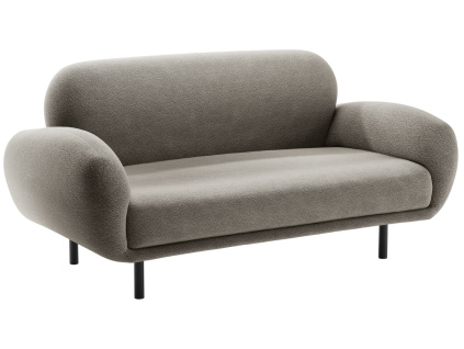 Šedá bouclé dvoumístná pohovka Micadoni Poppy 148 cm