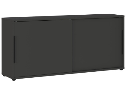 Tmavě šedá kancelářská skříň Mailand 74 x 160 cm