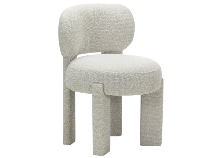 Béžovošedá bouclé jídelní židle Samma