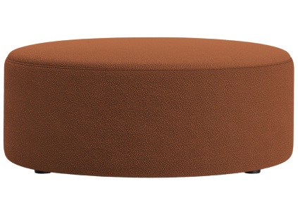 Terakotově oranžový bouclé taburet Micadoni Dia 90 cm