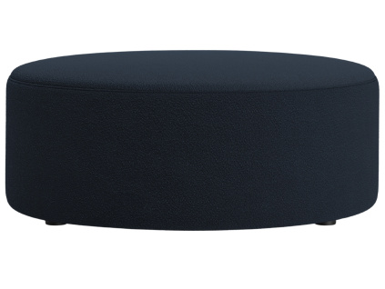 Tmavě modrý bouclé taburet Micadoni Dia 90 cm