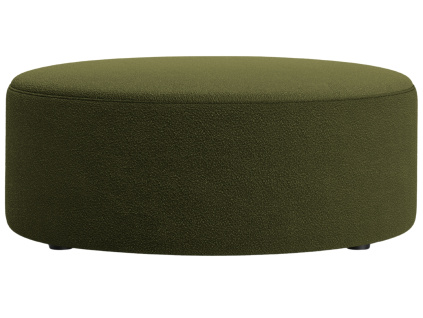 Tmavě zelený bouclé taburet Micadoni Dia 90 cm