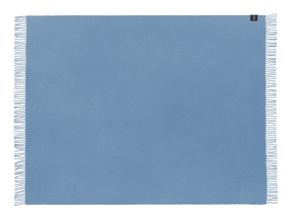Světle modrý vlněný pléd Ro 170 x 130 cm
