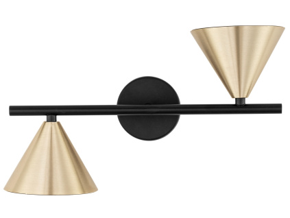 Zlaté kovové nástěnné světlo Nova Luce Conico II.