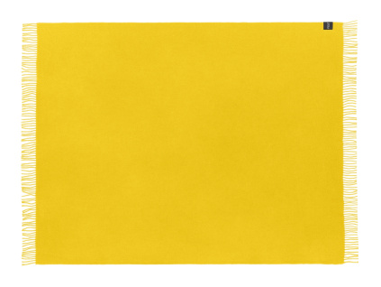 Žlutý vlněný pléd Ro 170 x 130 cm