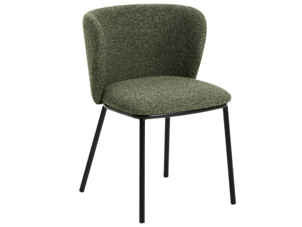 Zelená čalouněná jídelní židle Kave Home Ciselia