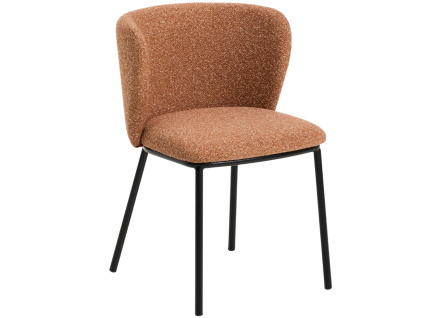 Terakotová čalouněná jídelní židle Kave Home Ciselia