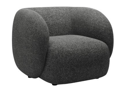 Tmavě šedé čalouněné křeslo MICADONI Kate