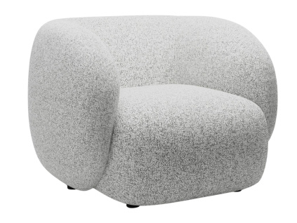 Světle šedé čalouněné křeslo MICADONI Kate