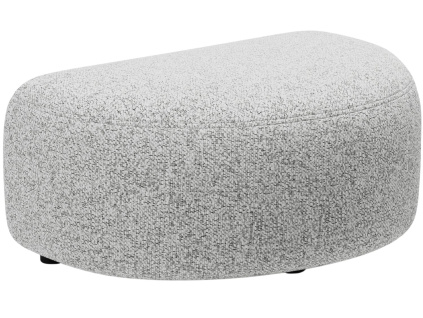 Světle šedá čalouněná podnožka MICADONI Kate II. 99 x 60 cm