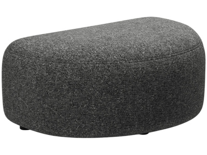 Tmavě šedá čalouněná podnožka MICADONI Kate II. 99 x 60 cm
