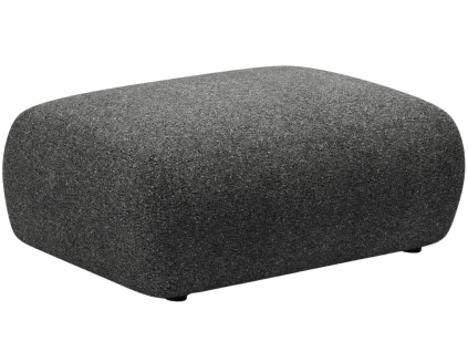 Tmavě šedá čalouněná podnožka MICADONI Kate 99 x 60 cm